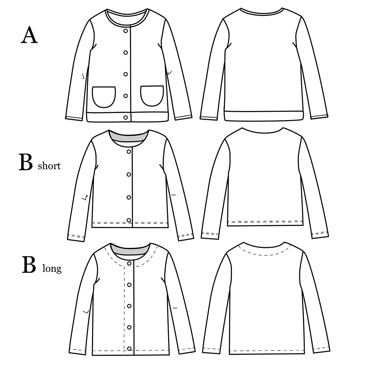 Vic Cardigan Sewing Pattern - Unisex 3/12Y - Ikatee - Simplifi Fabric