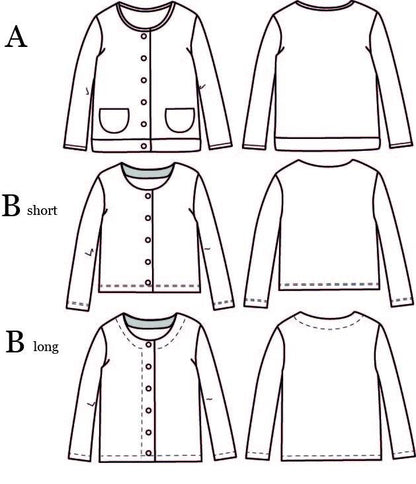 Vic Mum Cardigan Sewing Pattern - Ladies 34/46 - Ikatee - Simplifi Fabric