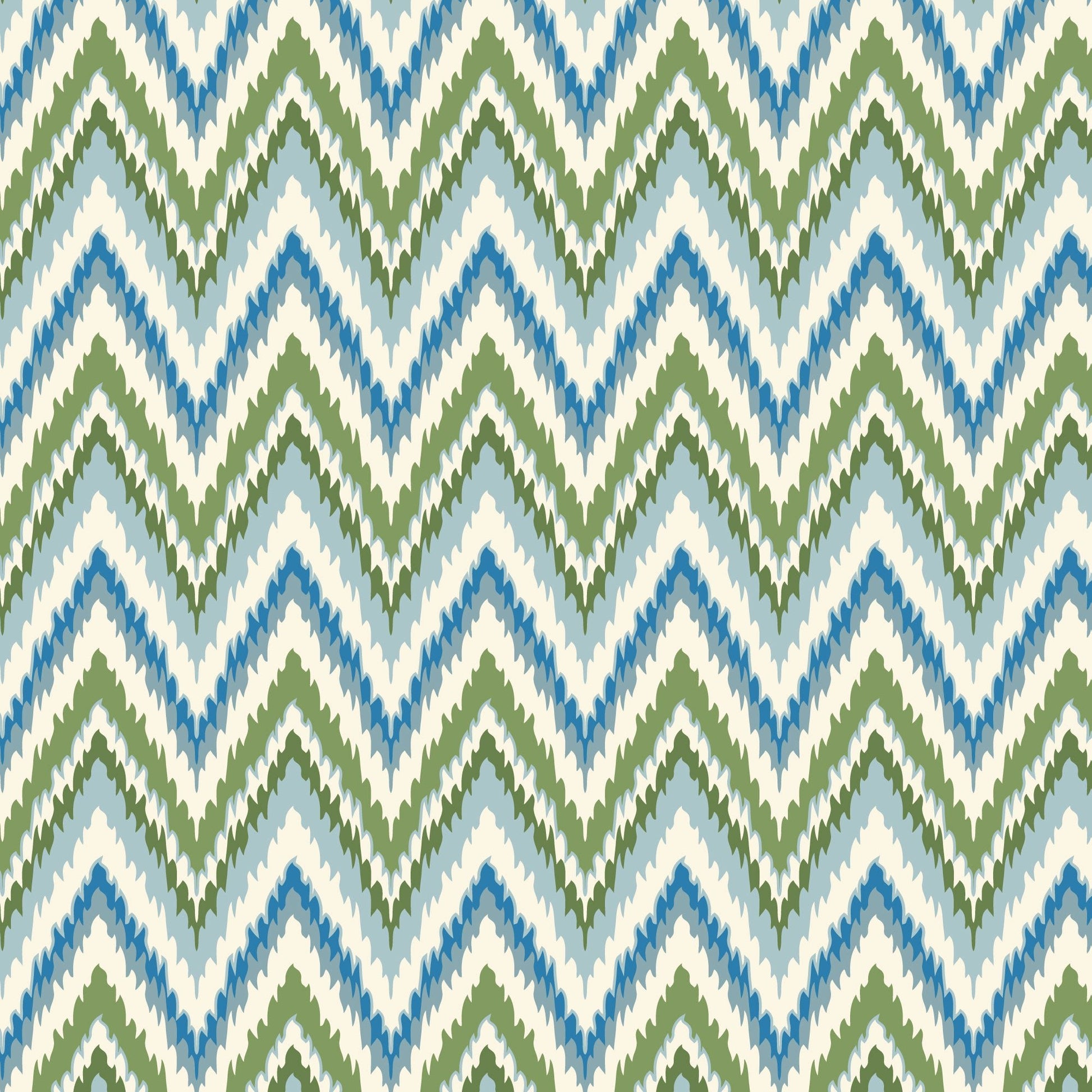 Vintage Flames - Blue - Summer Garden - House Of Haricot - Cloud 9 Fabrics - Poplin - Simplifi Fabric