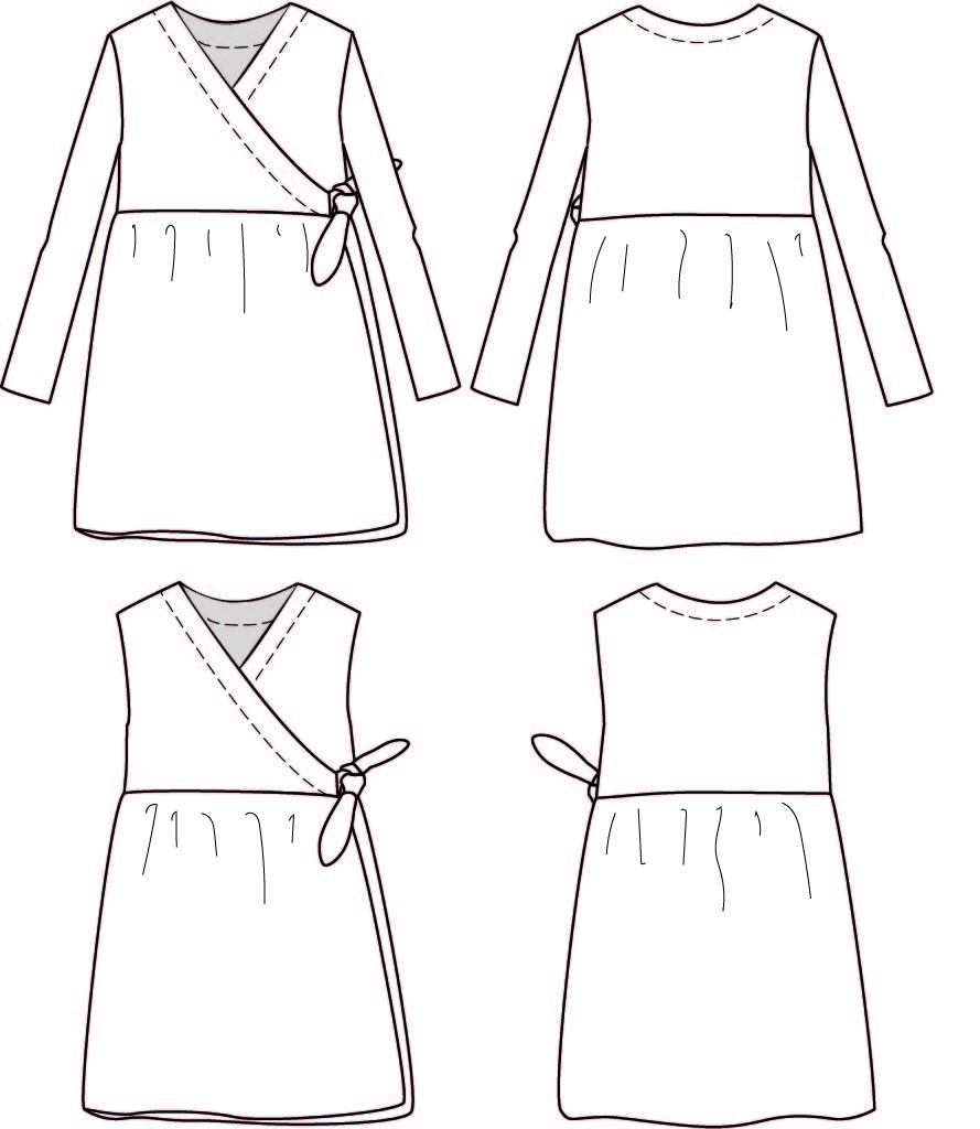 Violette Dress Sewing Pattern - Girl 3/12Y - Ikatee - Simplifi Fabric