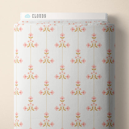Vivienne - Pink/Gold - Vintage Charm - Dots & Glory - Cloud 9 Fabrics - Poplin - Simplifi Fabric