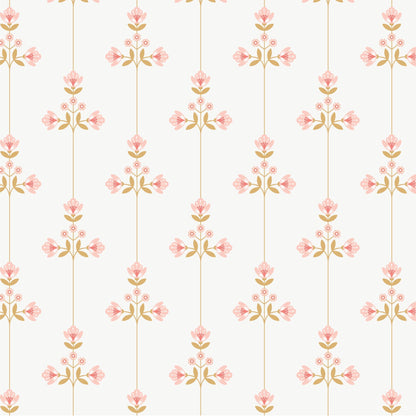 Vivienne - Pink/Gold - Vintage Charm - Dots & Glory - Cloud 9 Fabrics - Poplin - Simplifi Fabric