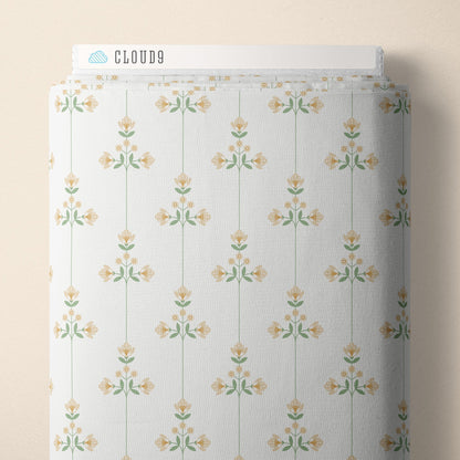 Vivienne - Tan/Turquoise - Vintage Charm - Dots & Glory - Cloud 9 Fabrics - Poplin - Simplifi Fabric