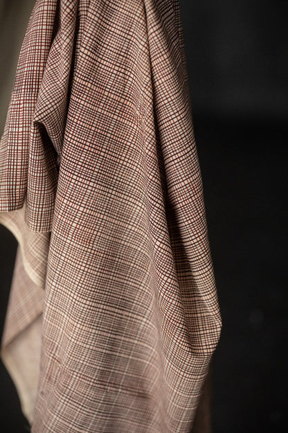 Volt Red Black Indian Block Print Cotton - Merchant & Mills - Simplifi Fabric