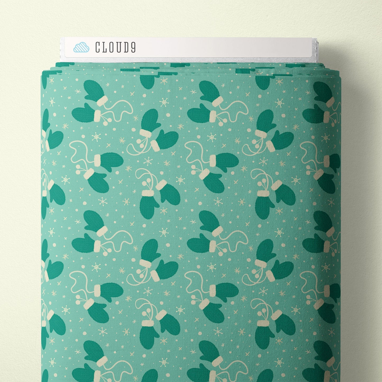 Warm Fuzzy Mittens - Bright Holiday - Charla Pettingill - Cloud 9 Fabrics - Poplin - Simplifi Fabric