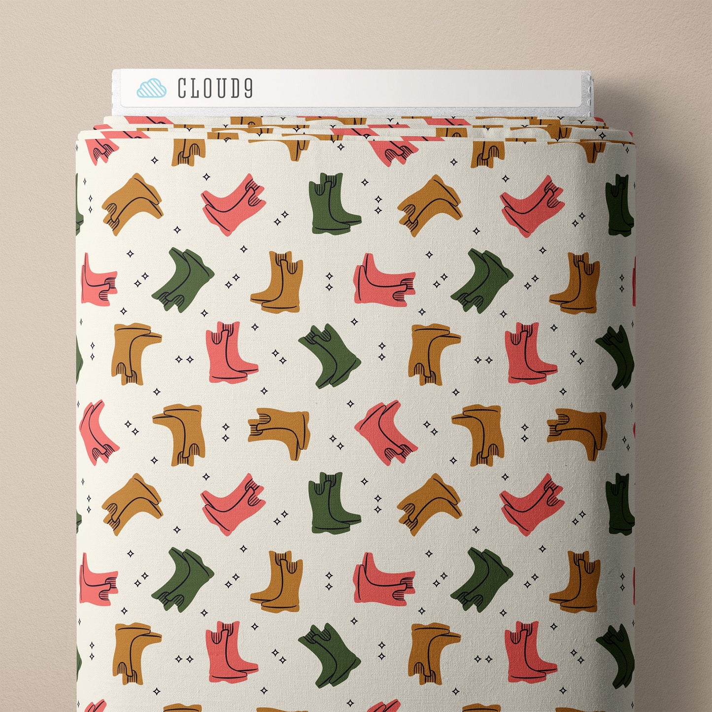 Wellies - Spring Showers - Ann Gardner - Cloud 9 Fabrics - Poplin - Simplifi Fabric