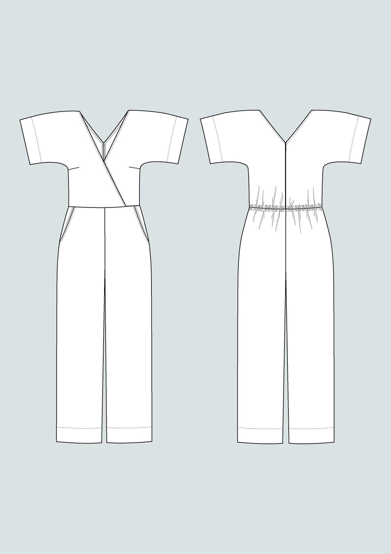 Wide - Leg Jumpsuit Pattern - The Assembly Line - Simplifi Fabric