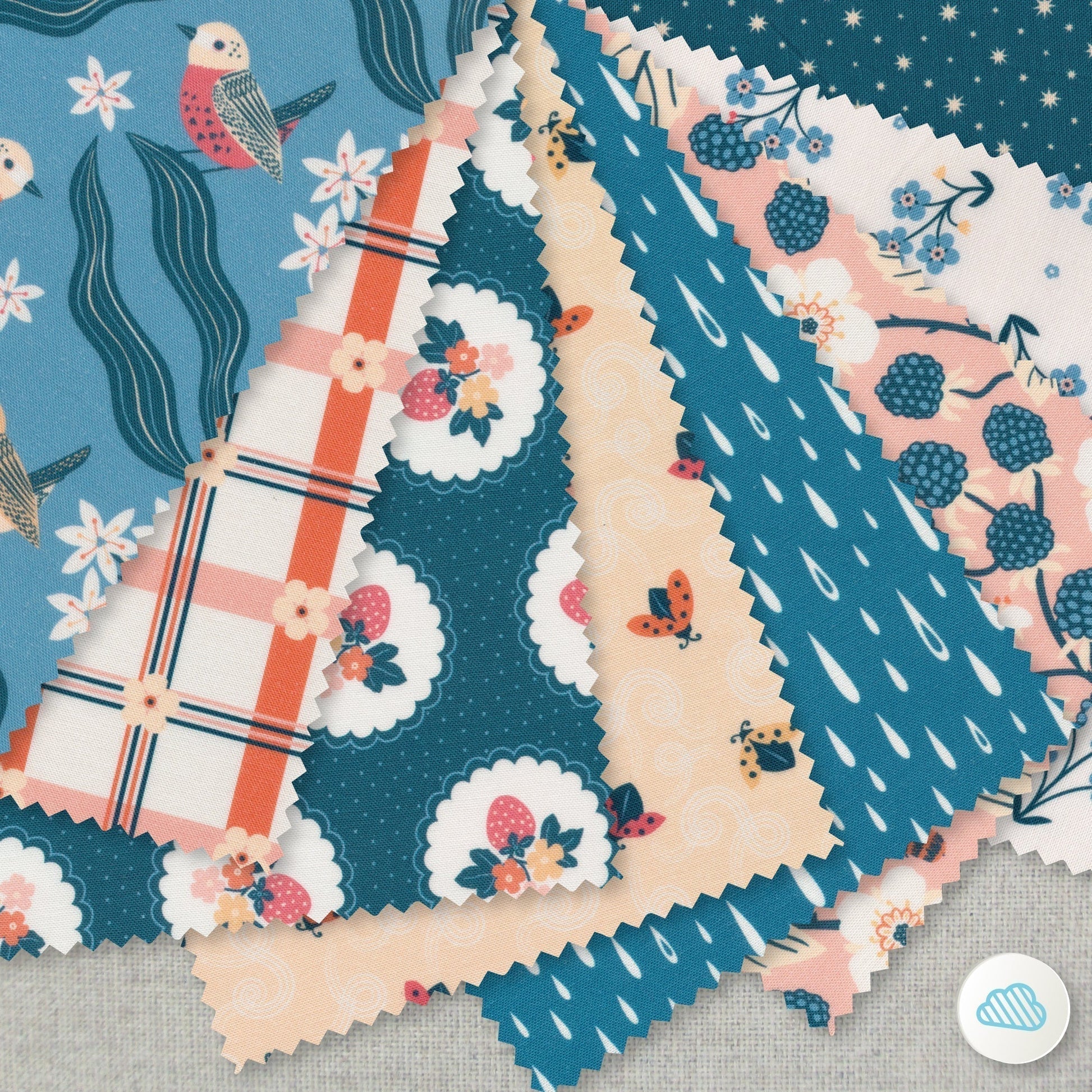 Wild Strawbs - Tiny and Wild - Sue Gibbins - Cloud 9 Fabrics - Poplin - Simplifi Fabric