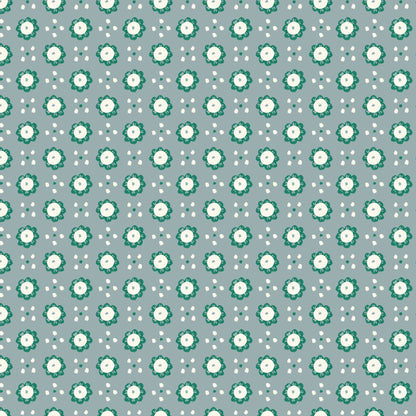 Wildflowers - Blue/Green - Happy Homestead - Samantha Johnson - Cloud 9 Fabrics - Poplin - Simplifi Fabric