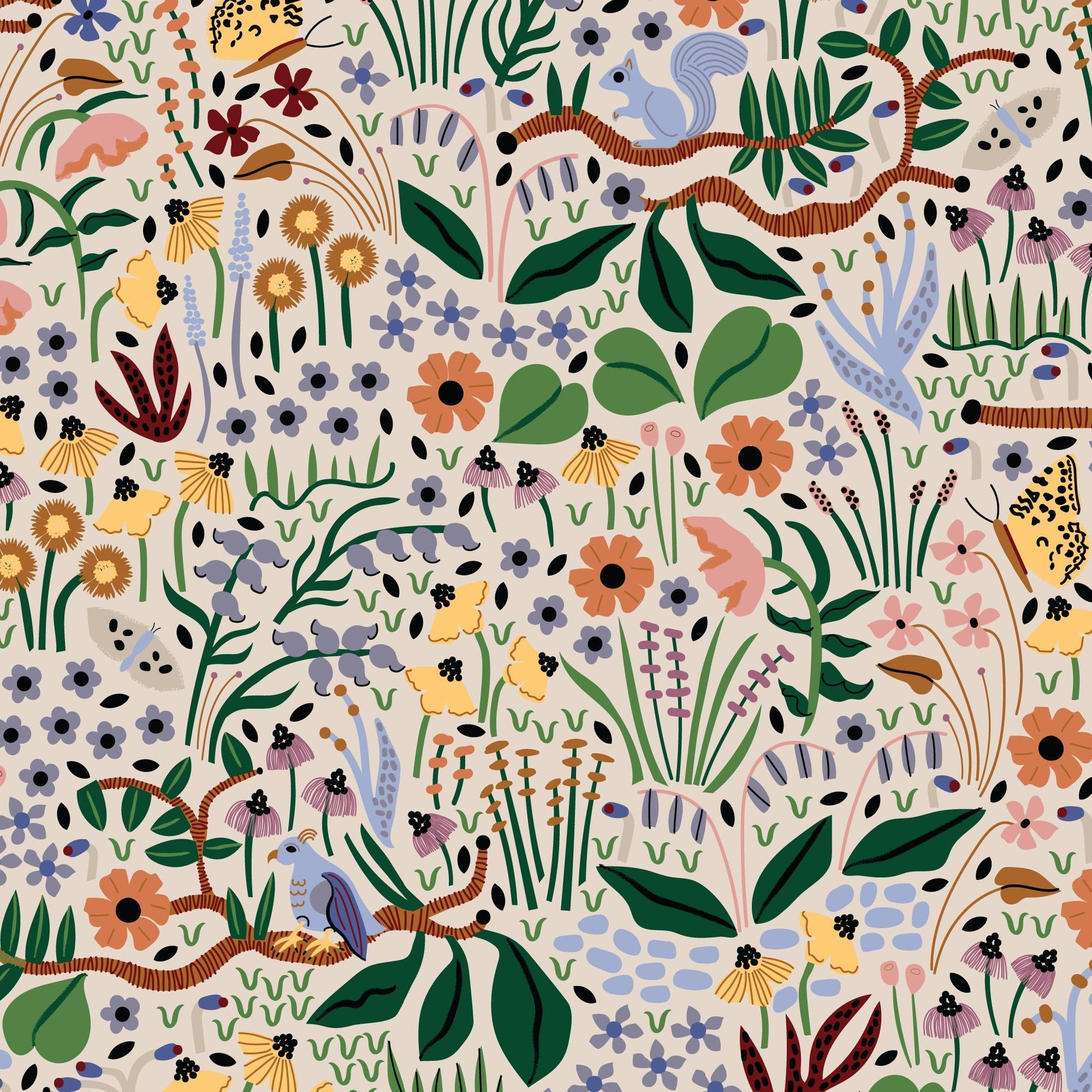 Wildwood Garden - Fern Grove - Leah Duncan - Cloud 9 Fabrics - Poplin - Simplifi Fabric