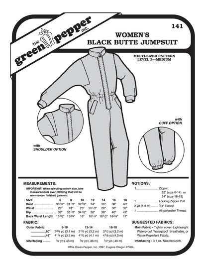 Women’s Black Butte Jumpsuit Pattern - 141 - The Green Pepper Patterns - Simplifi Fabric