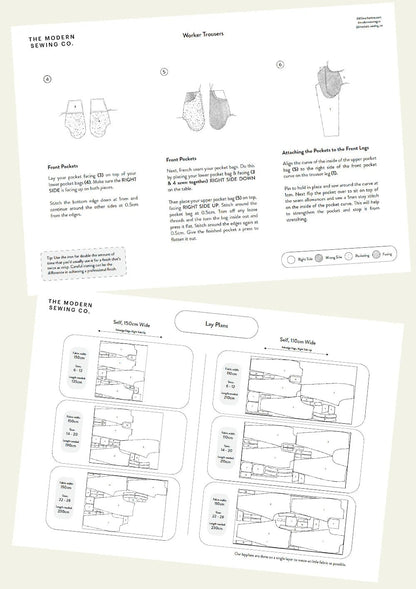 Worker Trousers PDF Pattern - Modern Sewing Co. - Simplifi Fabric