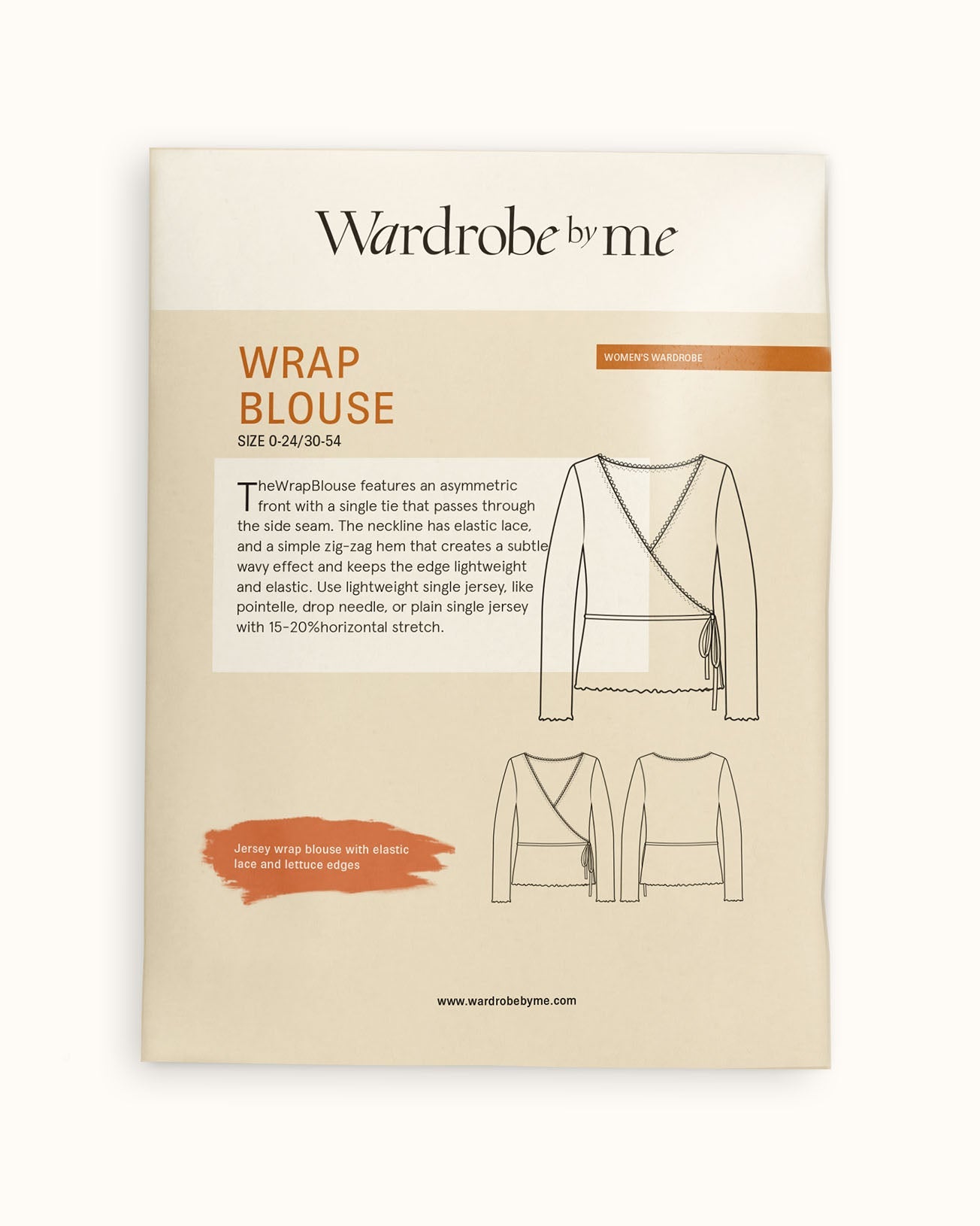 Wrap Blouse Womens Paper Pattern - Wardrobe by Me - Simplifi Fabric
