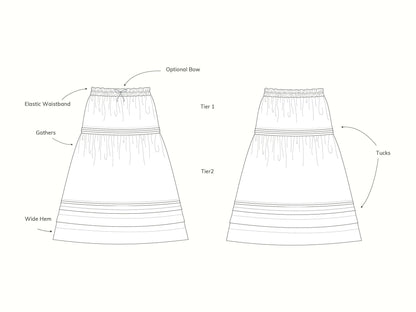 ZAMORA Midi Skirt PDF Sewing Pattern - Madswick - Simplifi Fabric