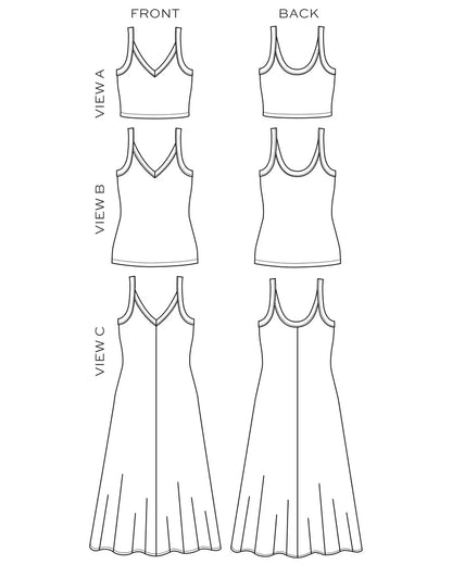 Zoey Tank & Dress Sewing Pattern - True Bias - Simplifi Fabric
