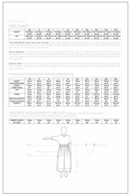 ZW Block Pant - Birgitta Helmersson - PDF Pattern - Simplifi Fabric