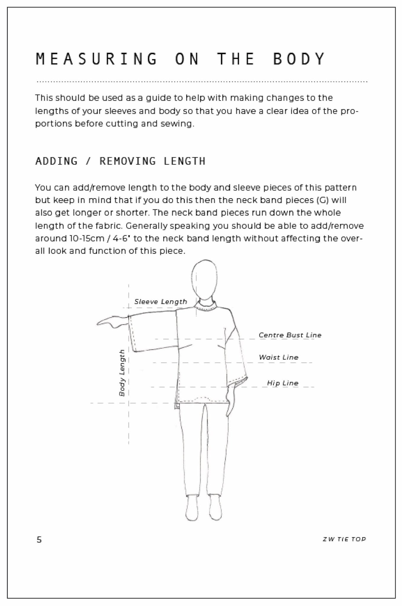 ZW Tie Top - Birgitta Helmersson - PDF Pattern - Simplifi Fabric