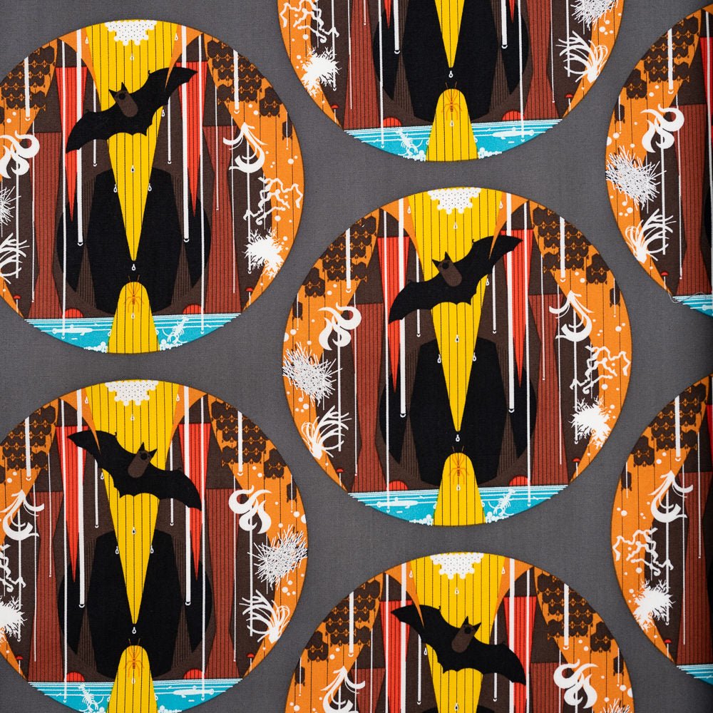 Bat Cave - Halloween - Charley Harper - Birch Fabrics - Poplin - Simplifi Fabric