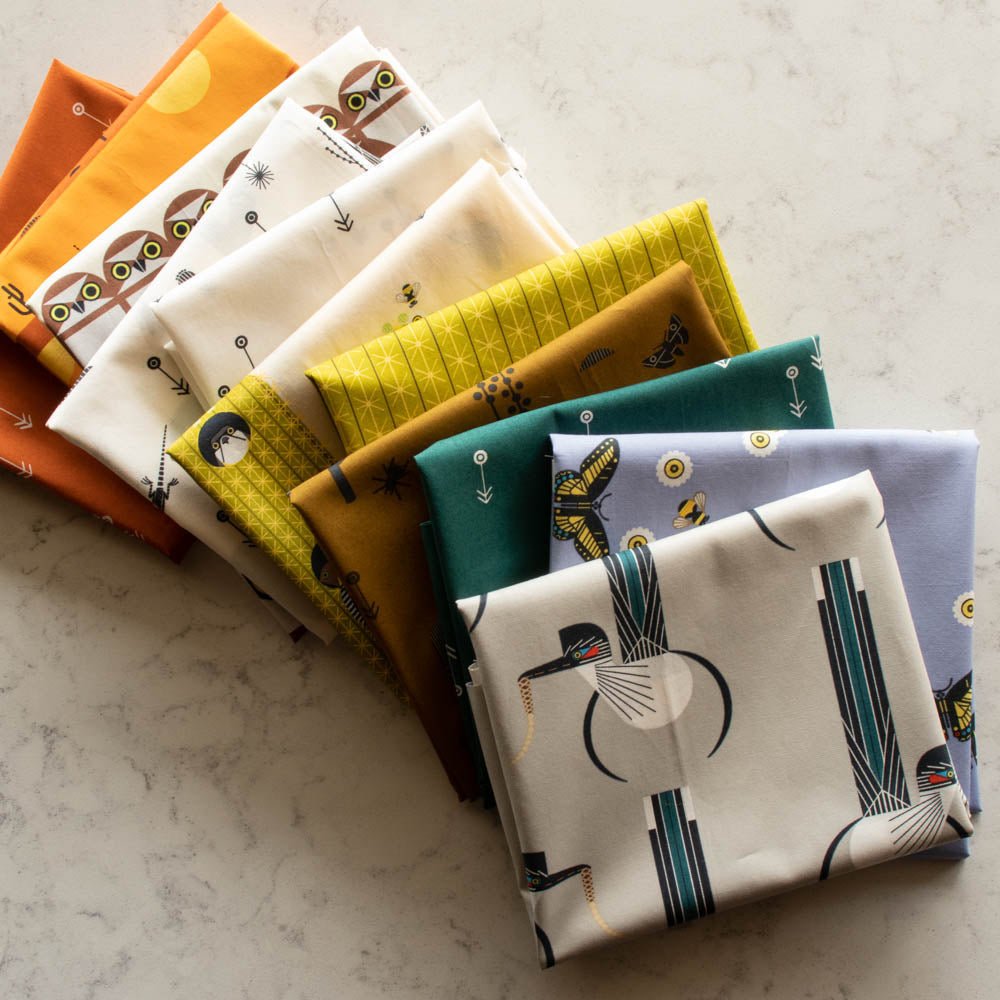 Desert Flowers - Forest - Charley Harper The Desert - Birch Fabrics - Poplin - Simplifi Fabric