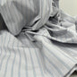 Yarn Dyed Organic Cotton Striped Poplin - Oeko-Tex® - Japanese Import - Grey/Blue Stripe